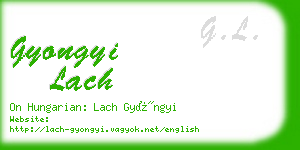 gyongyi lach business card